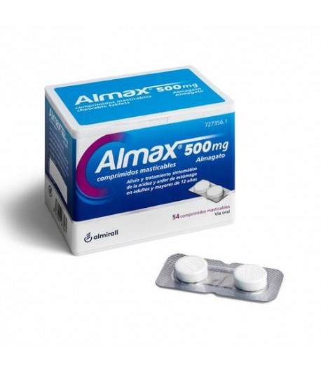 Almax 500 mg 54 Comprimidos Masticables Ardor de Estómago