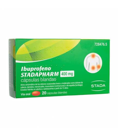 Ibuprofeno Stadapharm 400mg 20 cápsulas blandas Antiinflamatorios