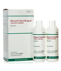 Minoxidil 50mg/ml 2 frascos de 120ml VIÑAS