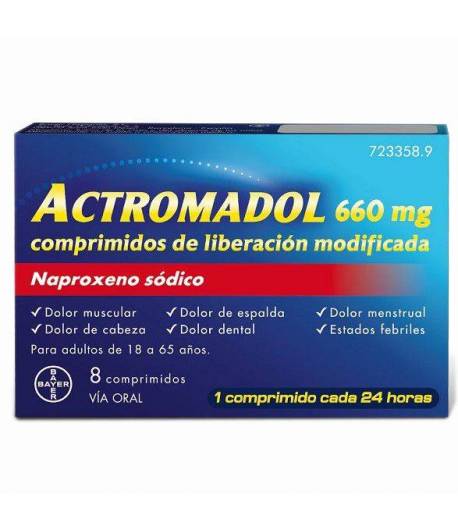 Actromadol 660mg 8 Comprimidos Antiinflamatorios