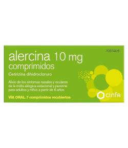 Alercina 10mg 7 Comprimidos Alergias