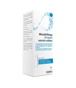 Minoxidil Biorga 50mg/ml 60ml boquilla y accionador con cánula