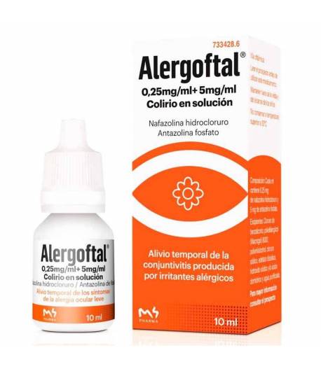 Alergoftal 0.25mg/ml + 5mg/ml Colirio 10ml Alergias