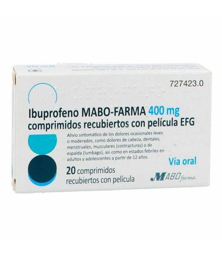 Ibuprofeno Mabo- Farma 400mg 20 comprimidos recubiertos Antiinflamatorios