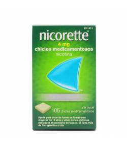 Nicorette 4 mg 105 Chicles Medicamentosos Tabaquismo