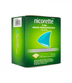 Nicorette 2 mg 210 Chicles Medicamentosos Tabaquismo