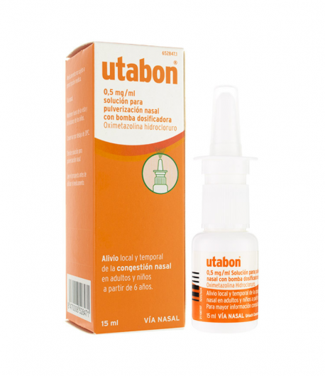 descongestivo UTABON 0,5 mg/ml solución para pulverización nasal con bomba dosificadora 15ml