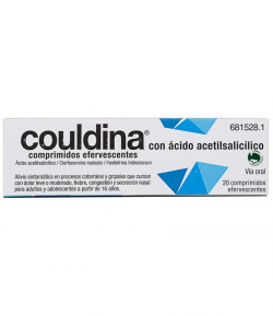 COULDINA con Ácido Acetilsalicílico 20comp efervescentes Cápsulas/ Comprimidos
