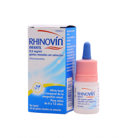 RHINOVÍN INFANTIL 0,5 mg/ml Gotas nasales en solución 10ml Vía Nasal