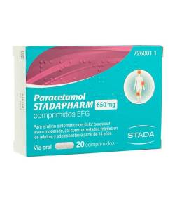 Paracetamol Stadapharm 500mg 20 comprimidos