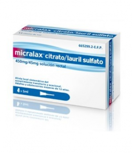 MICRALAX Solución Rectal 4ud Estreñimiento