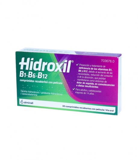 Hidroxil B1-B6-B12 30 comprimidos recubiertos con película Grupo B