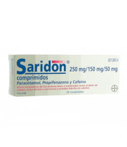 Saridon 250 mg/150 mg/50 mg 20comp