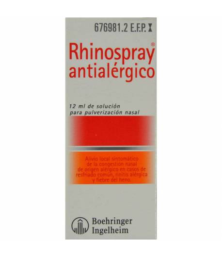 Rhinospray Antialérgico, 1 Envase Pulverzador de 12ml Descongestivos