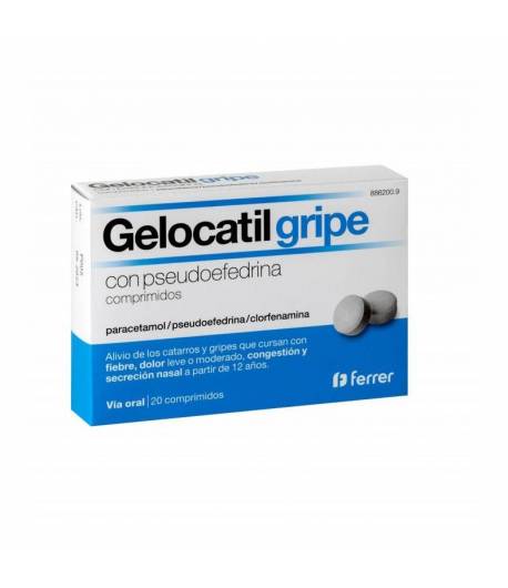 GELOCATIL GRIPE CON PSEUDOEFEDRINA 20comp Cápsulas/ Comprimidos