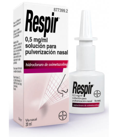 RESPIR 0,5 mg/ml solución para pulverización nasal 20ml Vía Nasal