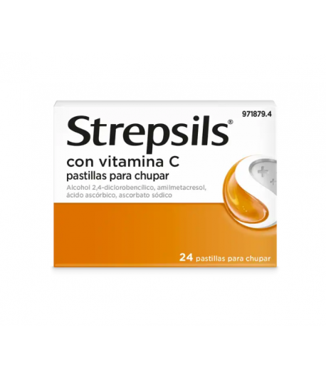 STREPSILS con vitamina C 24past Dolor de garganta