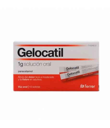 GELOCATIL 1g solución oral 10sob Sobres