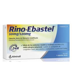 Rino-Ebastel 10mg/120mg 7 Cápsulas duras de liberación modificada Alergias