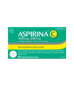 ASPIRINA C 400 mg/ 240 mg 10comp eferv Antiinflamatorios