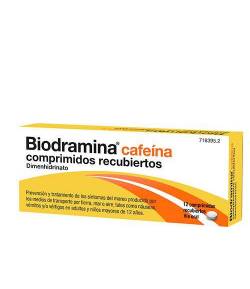 Biodramina Cafeína 12 comprimidos Cápsulas/ Comprimidos