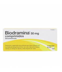 Biodramina 50mg 4 comprimidos Cápsulas/ Comprimidos