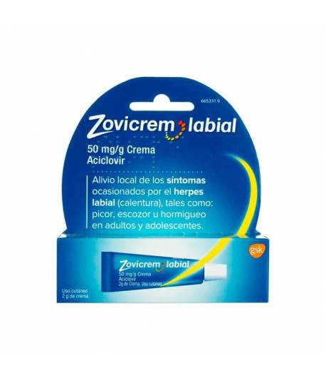 ZOVICREM Labial 50 mg/g Crema 2gr Antivirales
