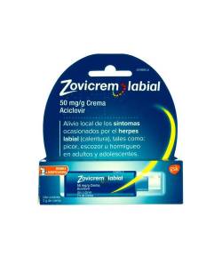 ZOVICREM Labial 50 mg/g Crema Bomba Dosificadora 2gr Antivirales