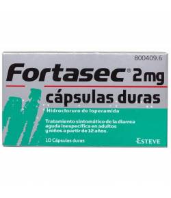 FORTASEC 2 mg 10 cápsulas duras Diarrea