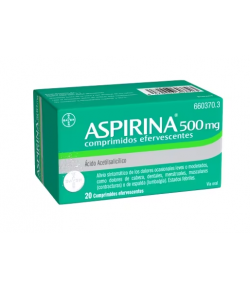 ASPIRINA 500 mg 20comp efervescentes