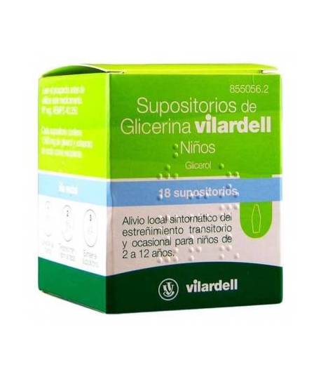 Supositorios de Glicerina VILARDELL Niños 18ud Estreñimiento