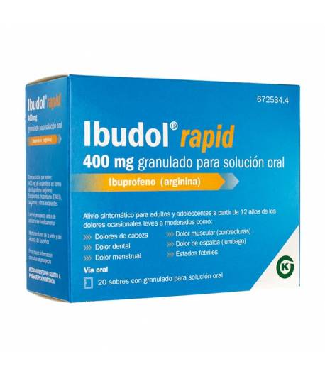 Ibudol Rapid 400mg 20 sobres Dolor