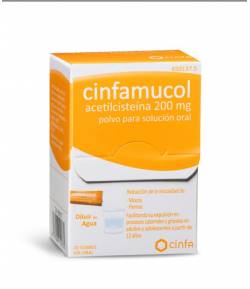 Cinfamucol Acetilcisteina 200mg 20 sobres Mucolíticos