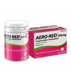 AERO RED 120mg 40 comprimidos masticables sabor menta Gases