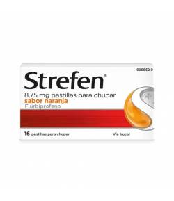 STREFEN 8,75 mg 16past sabor naranja Dolor de garganta