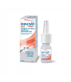 RHINOVÍN DUO 0,5 mg/ml + 0,6 mg/ml solución para pulverización nasal 10ml Vía Nasal