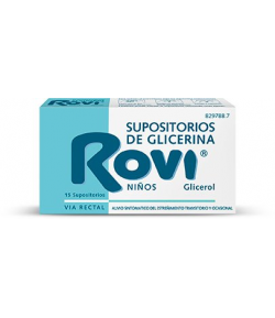 Supositorios de Glicerina ROVI NIÑOS 12ud Estreñimiento