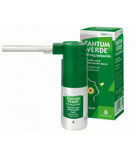 TANTUM VERDE 0,51 mg/pulsación solución para pulverización bucal Dolor de garganta
