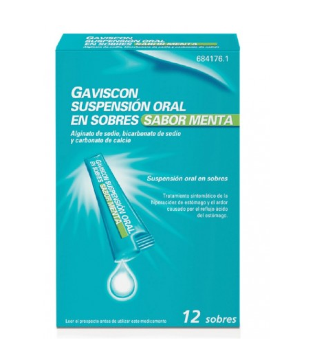 GAVISCON suspensión oral Sabor Menta 12 sobres Ardor de Estómago