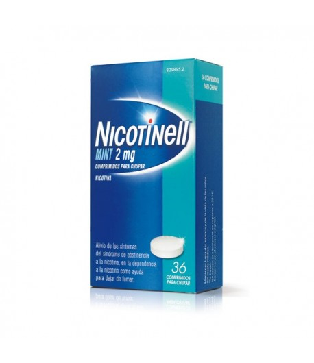 NICOTINELL Mint 2 mg 36comp para chupar Tabaquismo