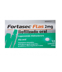 FORTASEC Flas 2 mg 12 liofilizados orales Diarrea