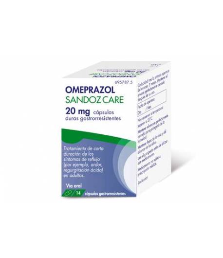 Omeprazol Sandoz Care 20mg 14 cápsulas Ardor de Estómago