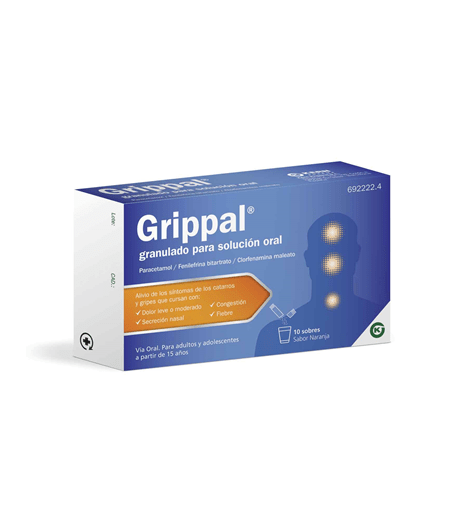 Grippal Granulado Para Solución Oral, 10 Sobres Sobres